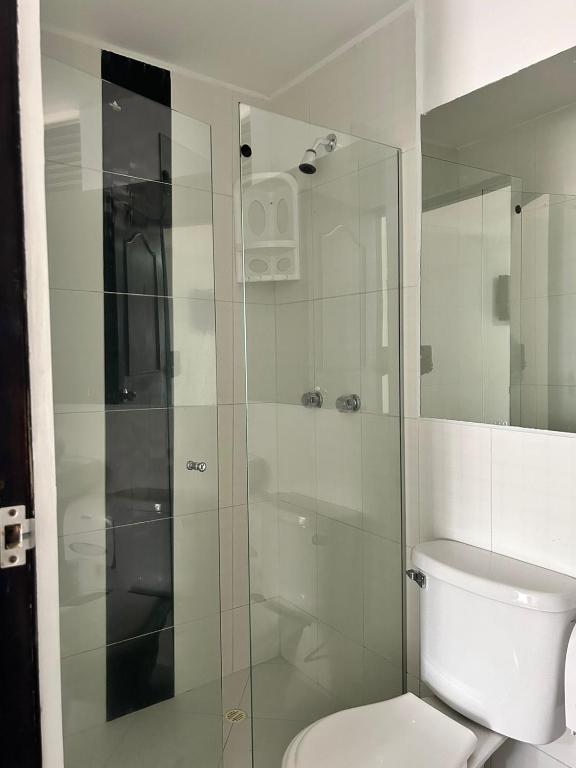 Koupelna v ubytování Hotel Lesus