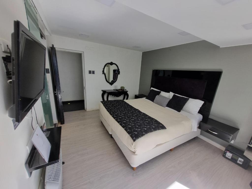TV a/nebo společenská místnost v ubytování Winery Hotel Boutique