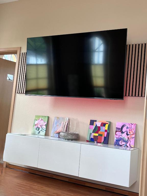 TV a/nebo společenská místnost v ubytování Barbaras Felsenlodge