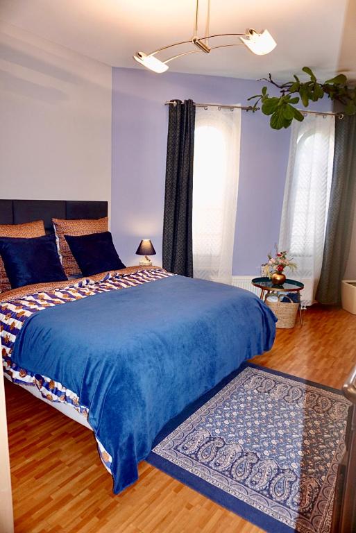 Postel nebo postele na pokoji v ubytování Barbaras Felsenlodge