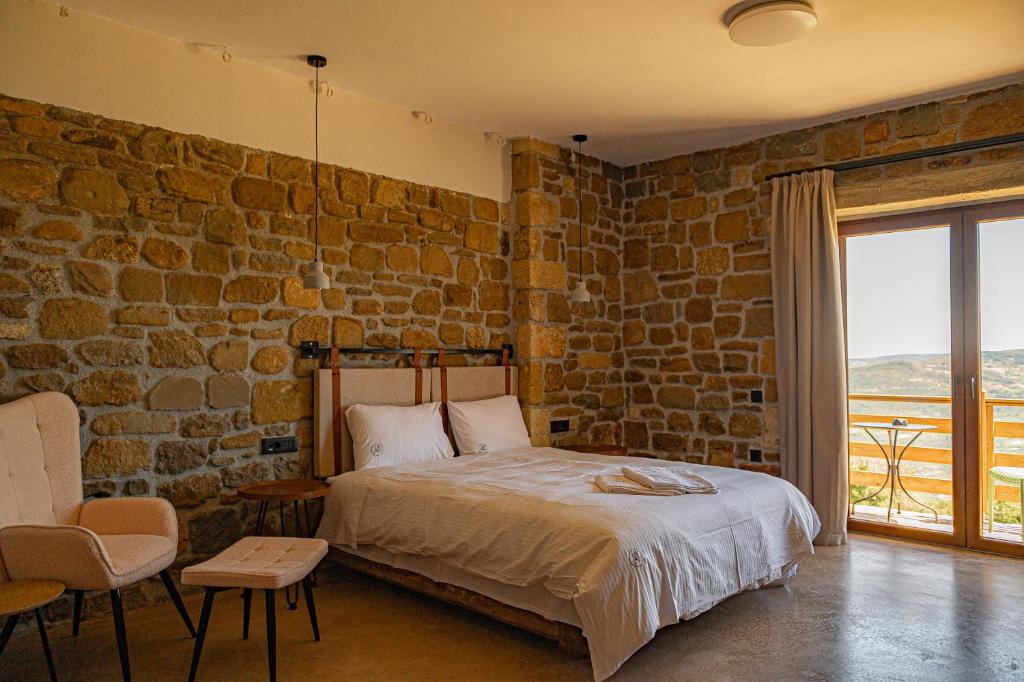 Postel nebo postele na pokoji v ubytování Άνδηρο