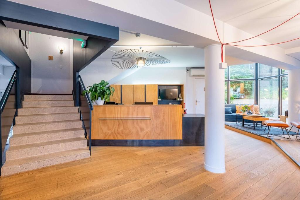 Kuchyň nebo kuchyňský kout v ubytování Best Western Bridge Hotel Lyon East