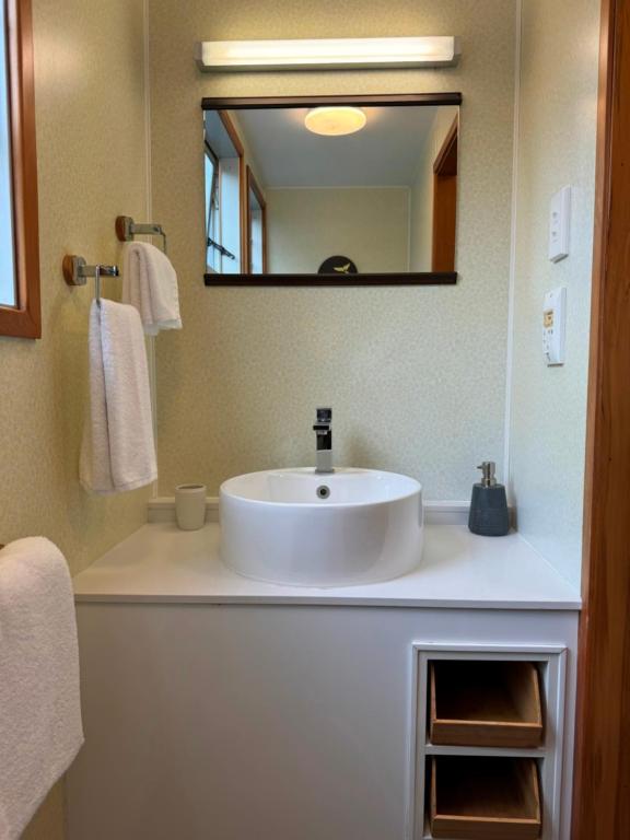 Koupelna v ubytování Ala Moana Motel