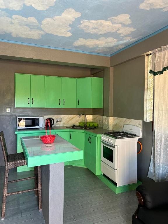 Kuchyň nebo kuchyňský kout v ubytování The Jungle Escape Apartment 02