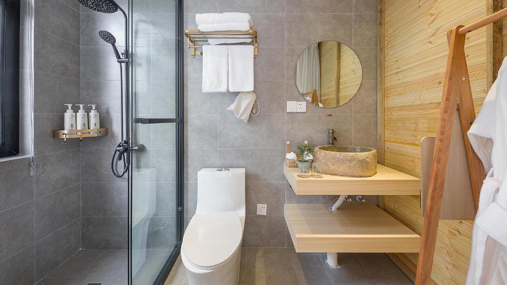 Koupelna v ubytování Dashe Yuanye Boutique Homestay