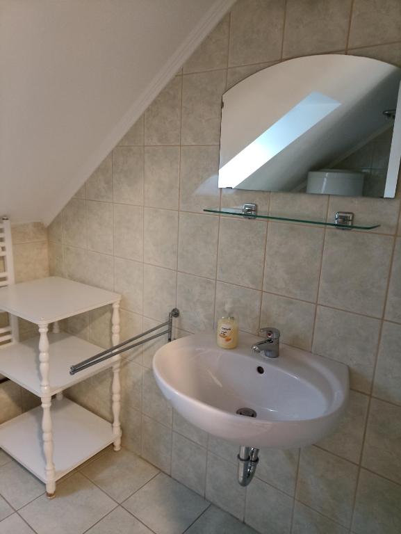 Koupelna v ubytování Bor Apartmanház