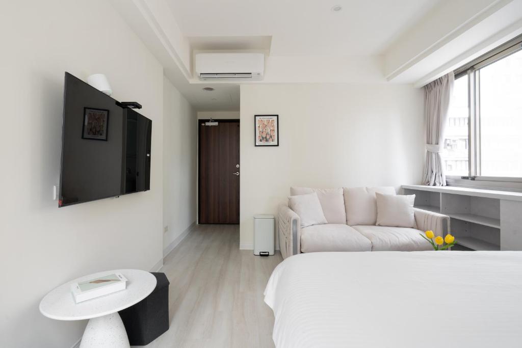 TV a/nebo společenská místnost v ubytování 109台北旅館-台北109青旅 109 Taipei Hotel - Taipei 109 Hostel