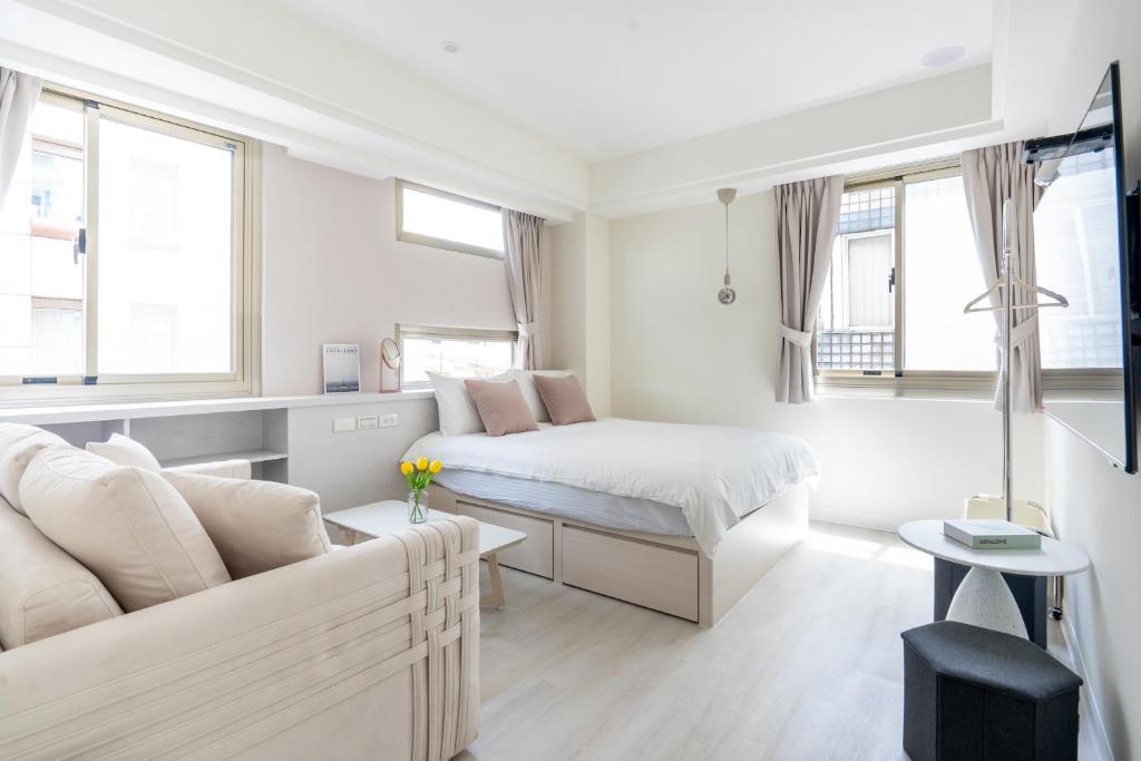Postel nebo postele na pokoji v ubytování 109台北旅館-台北109青旅 109 Taipei Hotel - Taipei 109 Hostel