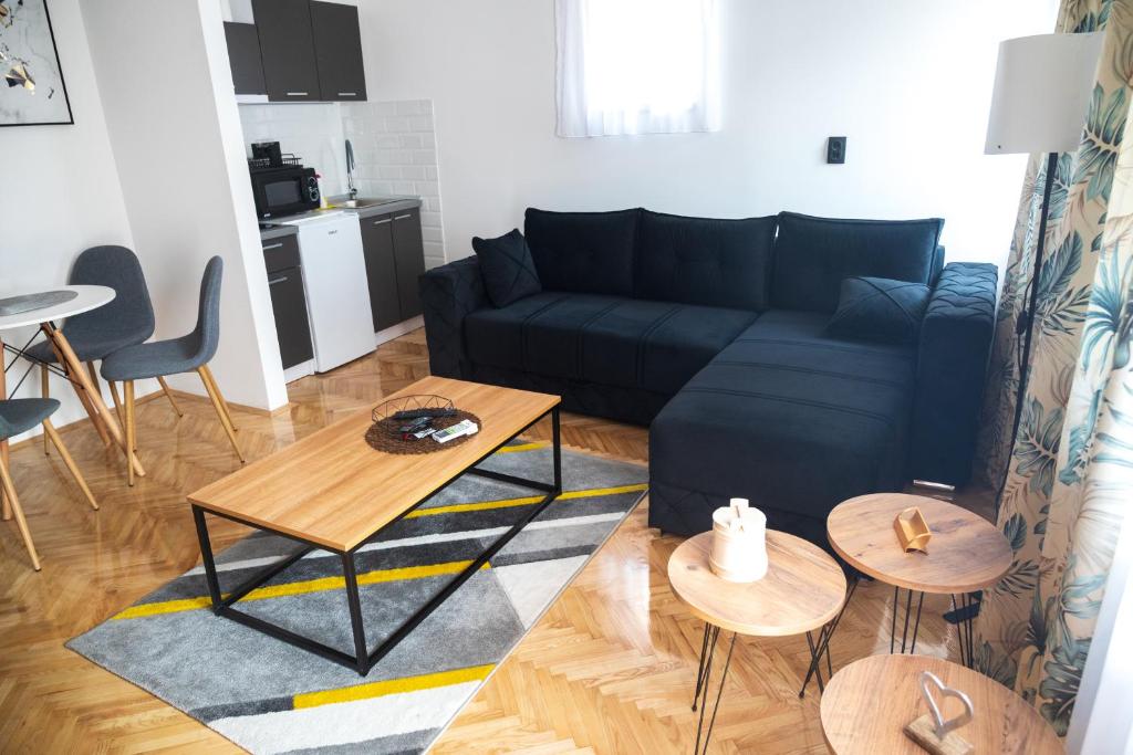 Kuchyň nebo kuchyňský kout v ubytování M1-apartments
