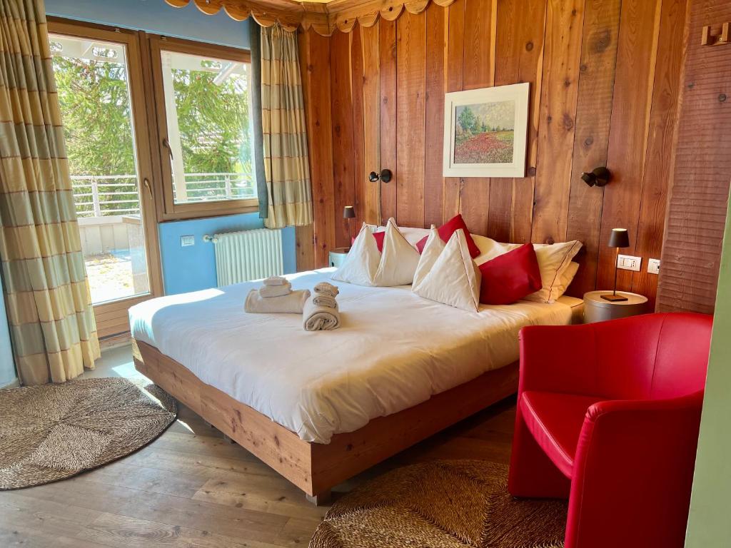 Postel nebo postele na pokoji v ubytování Nest Hotel Sestriere