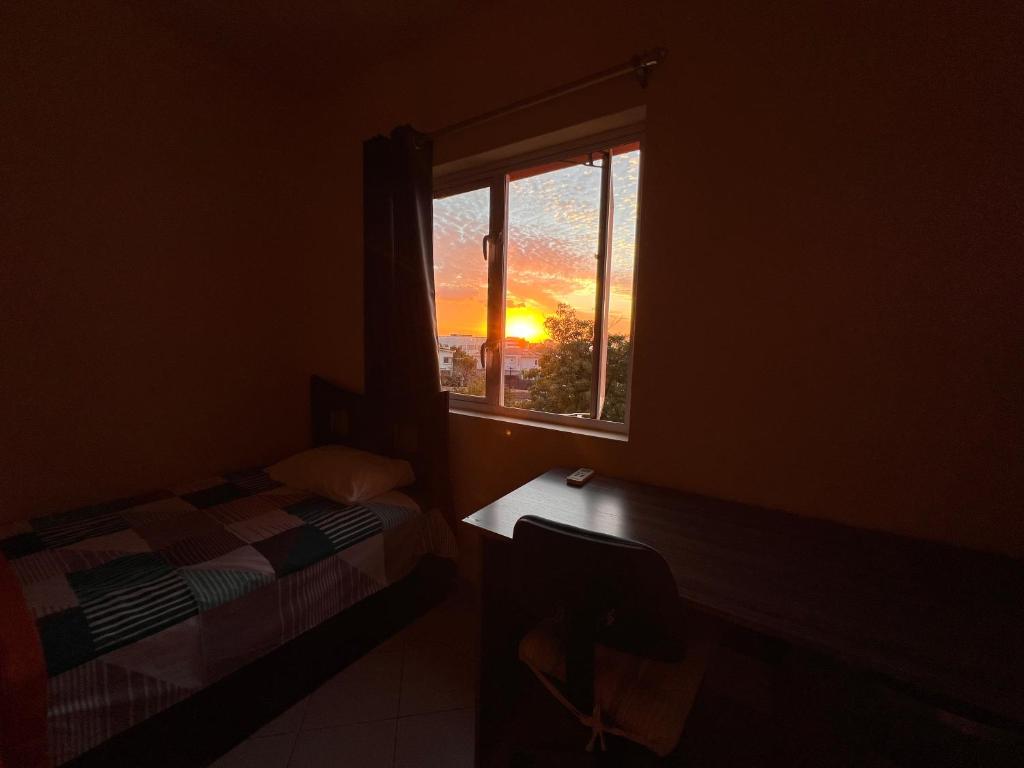 Postel nebo postele na pokoji v ubytování Sunset view