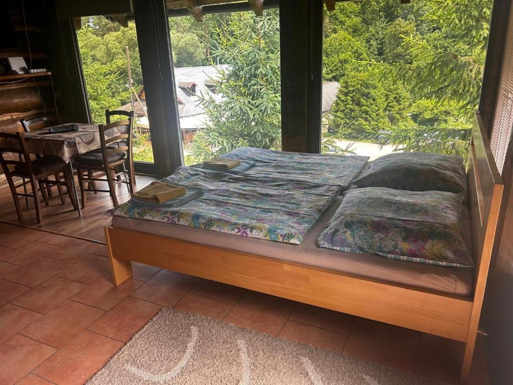 Posteľ alebo postele v izbe v ubytovaní Štúdio Apartmán Pohoda Čingov Slovenský raj