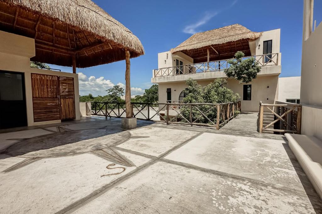 Balkón nebo terasa v ubytování Casa Kobaab Tulum