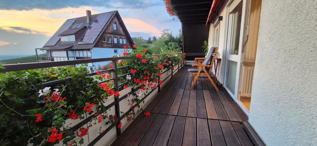 Balkón nebo terasa v ubytování Renatas Ferienwohnung ISABEL