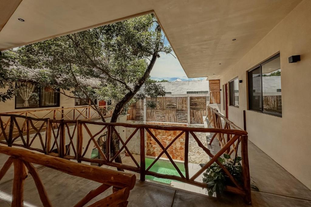 Balkón nebo terasa v ubytování Casa Kobaab Tulum