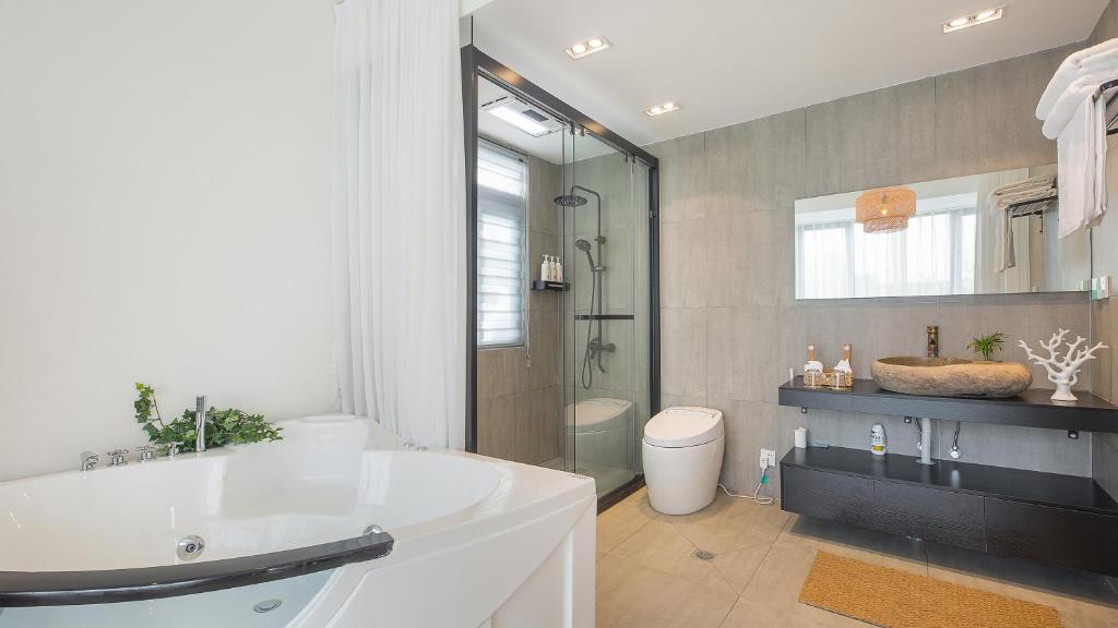Koupelna v ubytování Dashe Yuanye Boutique Homestay