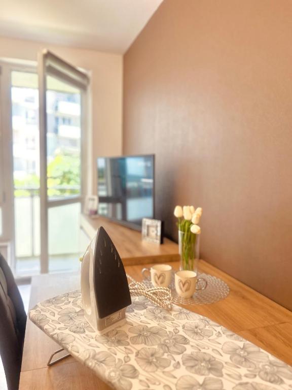 Televízia a/alebo spoločenská miestnosť v ubytovaní Downtown Apartments Family&Friends