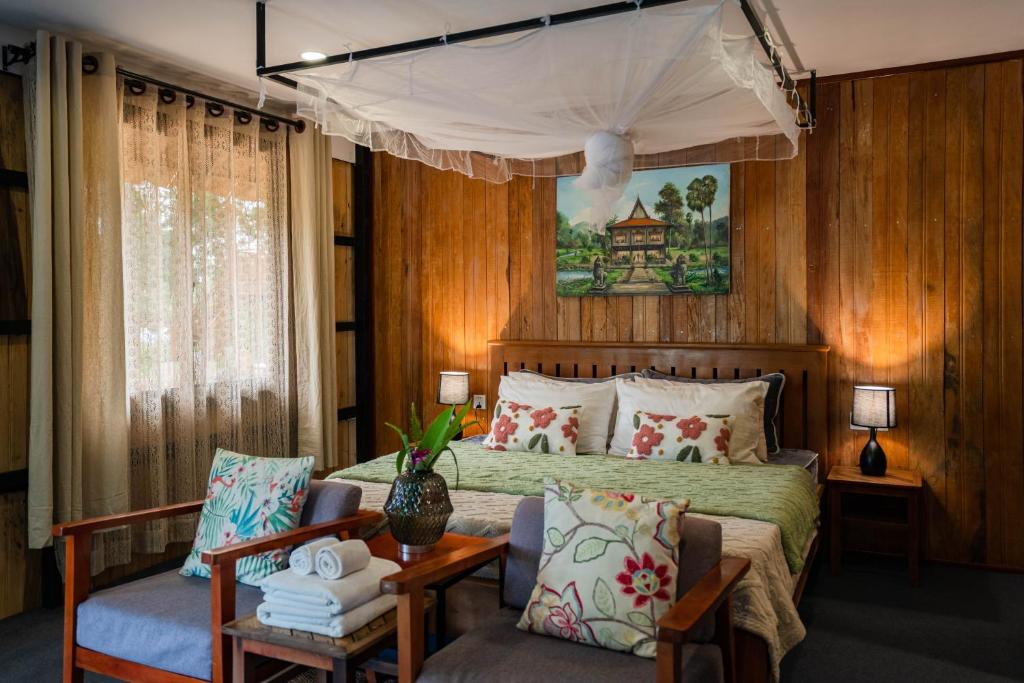 Posezení v ubytování Beng Mealea Lodge