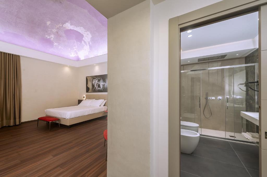 Koupelna v ubytování Hotel Vittoria