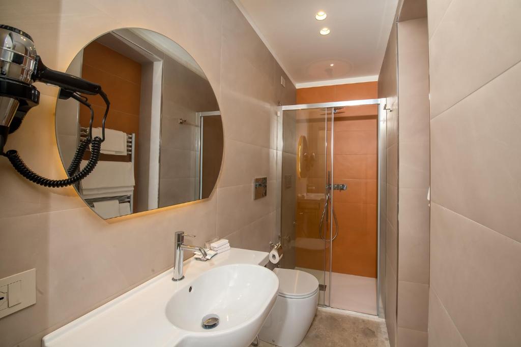 Koupelna v ubytování Hotel Vittoria