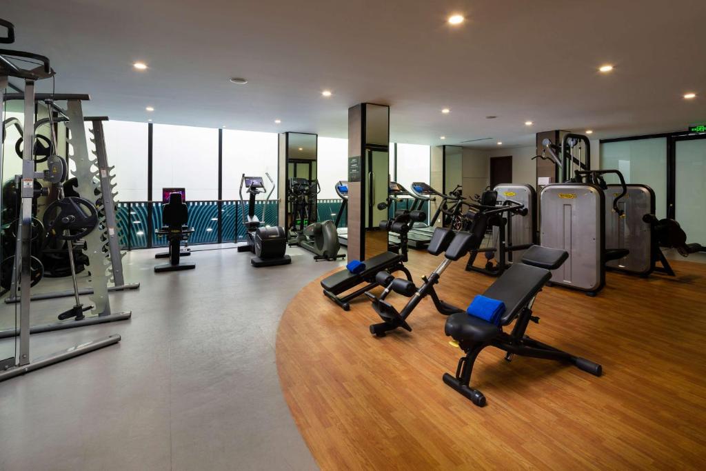 Fitness centrum a/nebo fitness zařízení v ubytování Doubletree By Hilton Shanghai Hongqiao