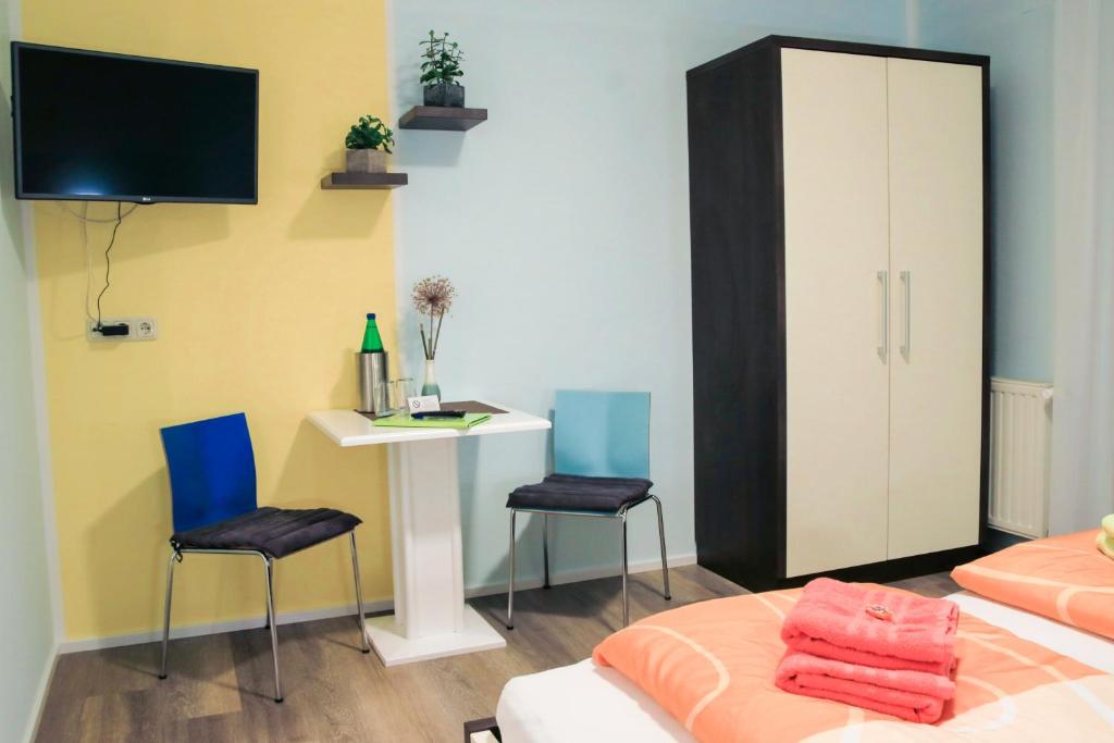 Posteľ alebo postele v izbe v ubytovaní Gästehaus Sabina- Frühstückspension, Bed & Breakfest