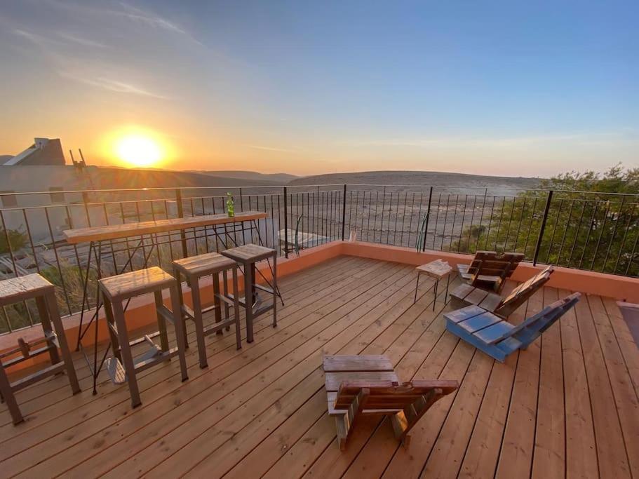 Balkón nebo terasa v ubytování Mitzpe Ramon Desert Escape