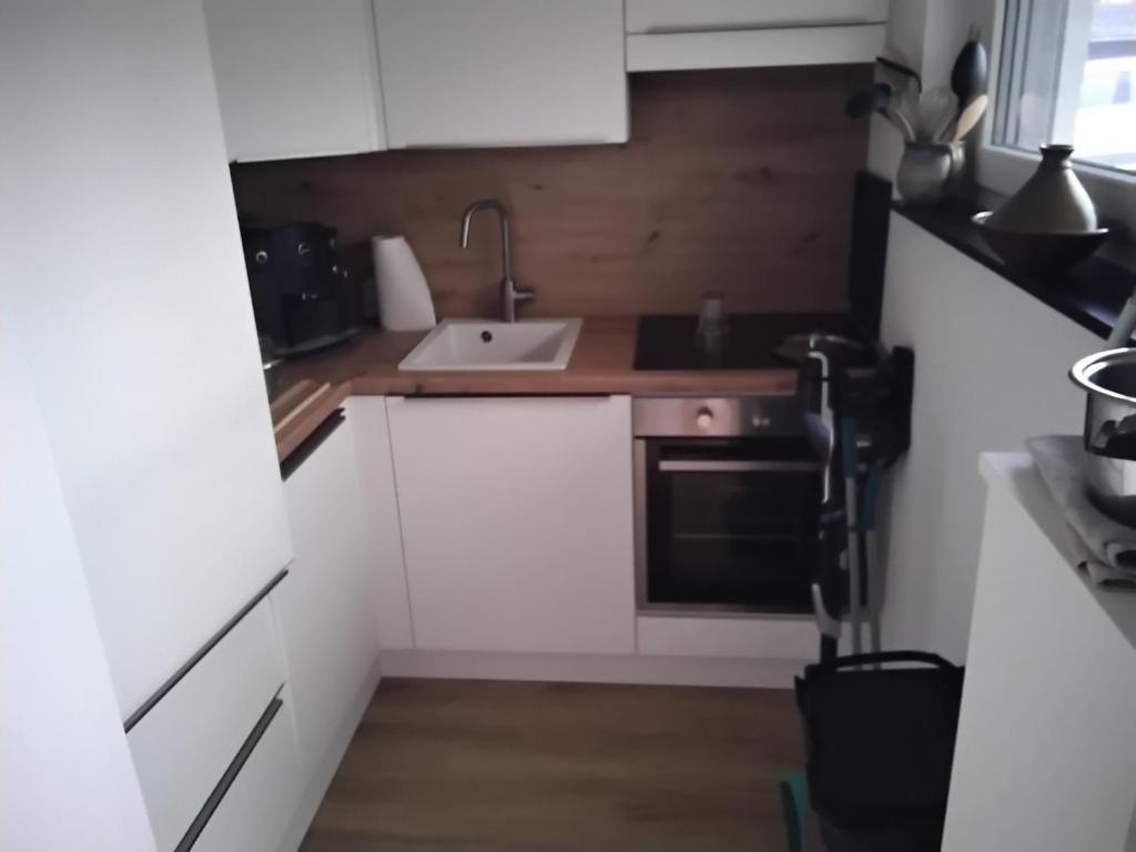 Kuchyň nebo kuchyňský kout v ubytování Herrmannsruh