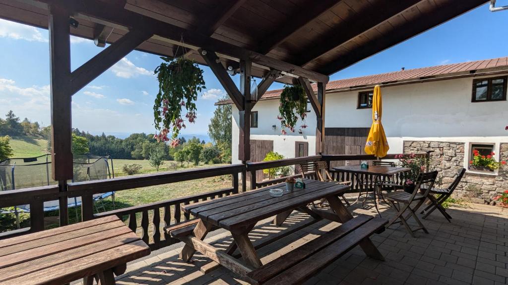 Balkón nebo terasa v ubytování U Kodrů