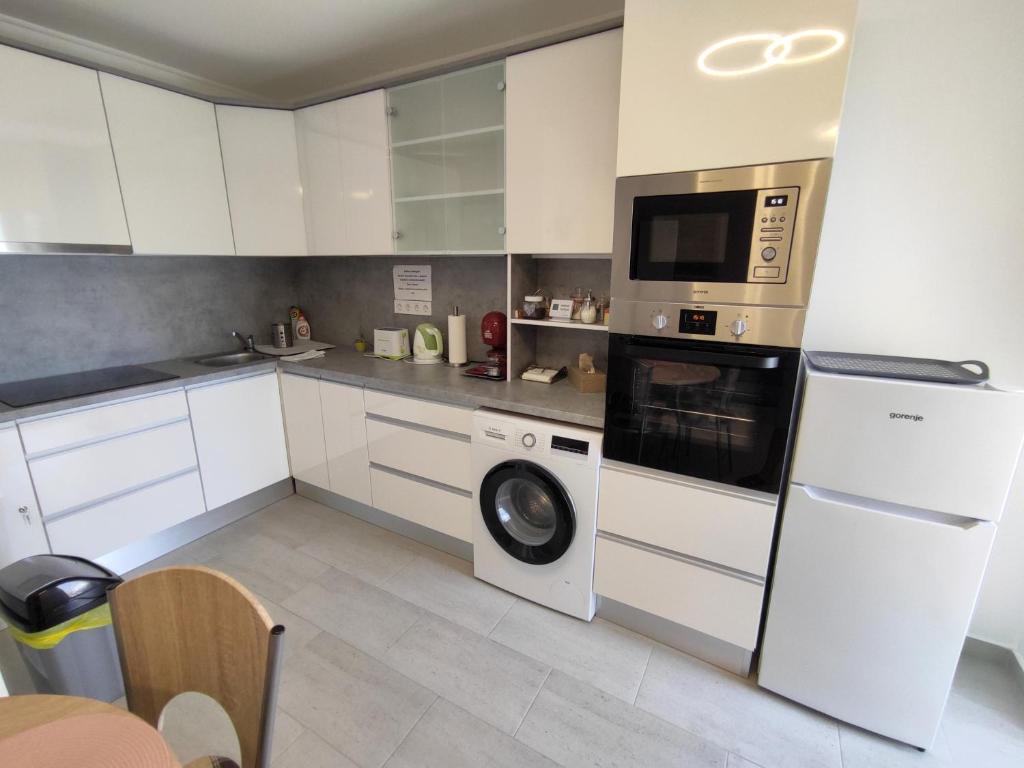 Kuchyňa alebo kuchynka v ubytovaní BlankApartman