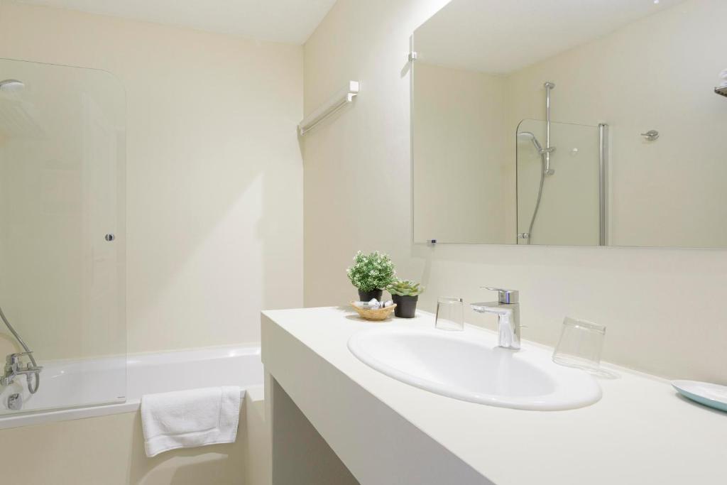 Koupelna v ubytování Hôtel & Appart-hôtel Olatua