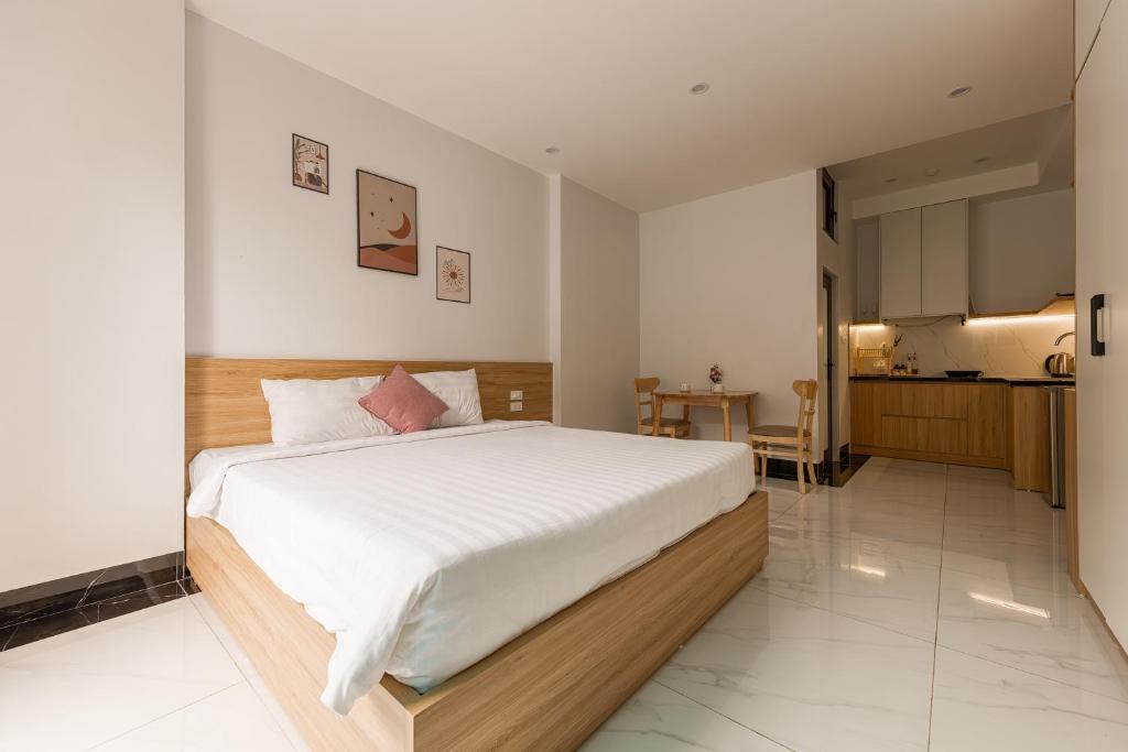 Postel nebo postele na pokoji v ubytování Dodo home AC