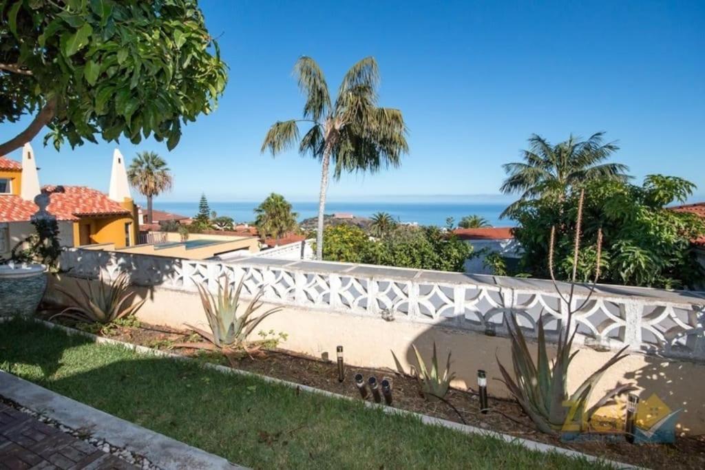 a view of the ocean from the balcony of a house at Casa Betania ocean view in La Orotava
