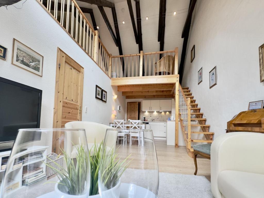 Posezení v ubytování Gulfhof Butendiek - Früchtekammer