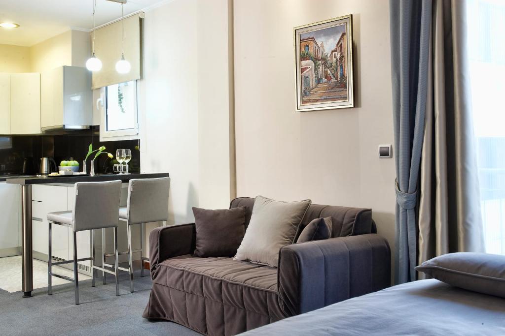 Kuchyň nebo kuchyňský kout v ubytování Ava Hotel and Suites
