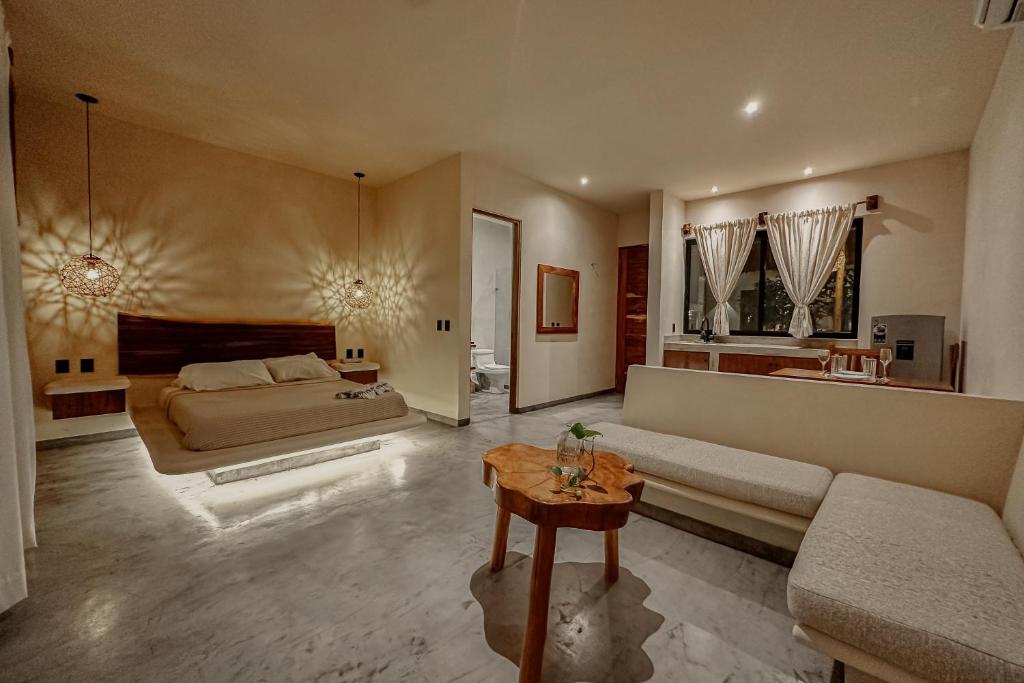 Posezení v ubytování Casa Kobaab Tulum