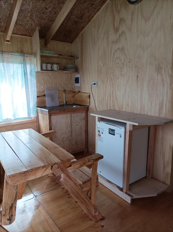Kuchyň nebo kuchyňský kout v ubytování Cabaña Rancho JyC