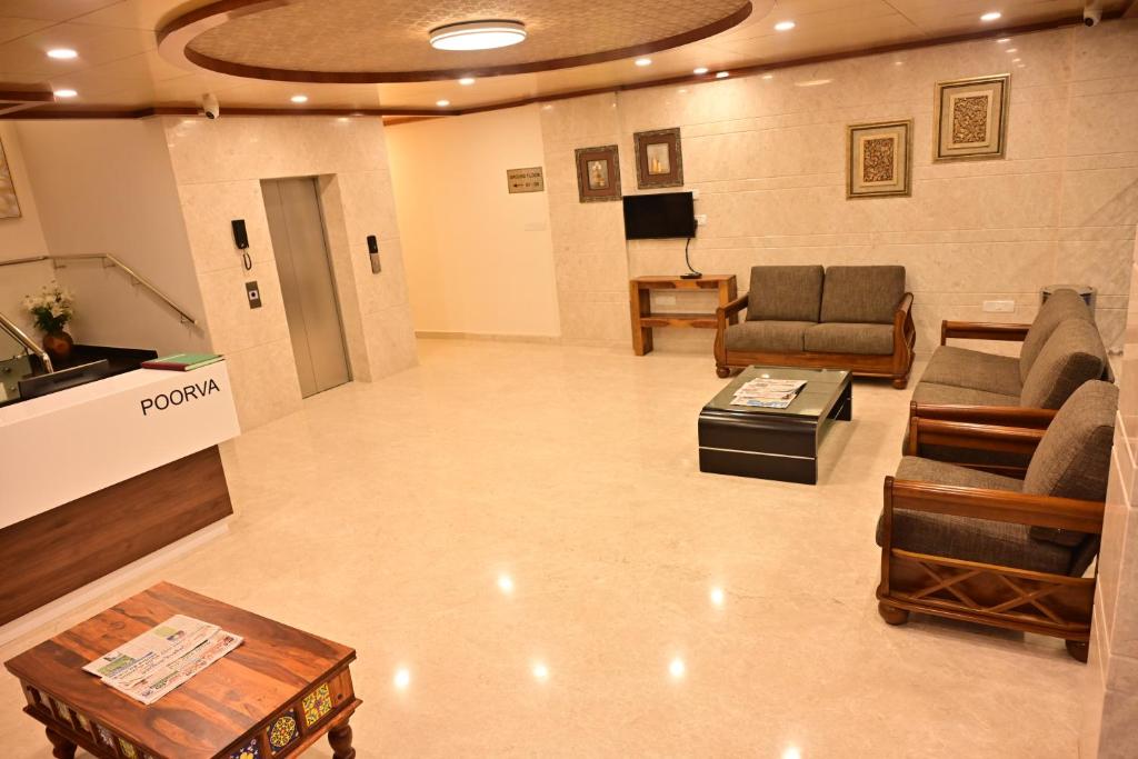 Posezení v ubytování Poorva Residency