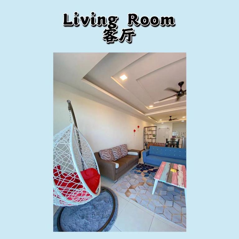 Posezení v ubytování One Residence Sekinchan 适耕庄无敌海景