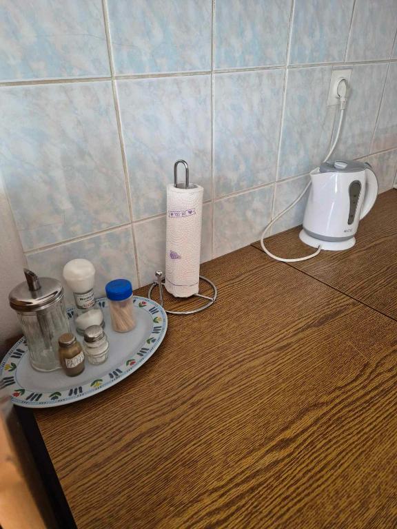 Příslušenství pro přípravu čaje a kávy v ubytování Guesthouse Milka