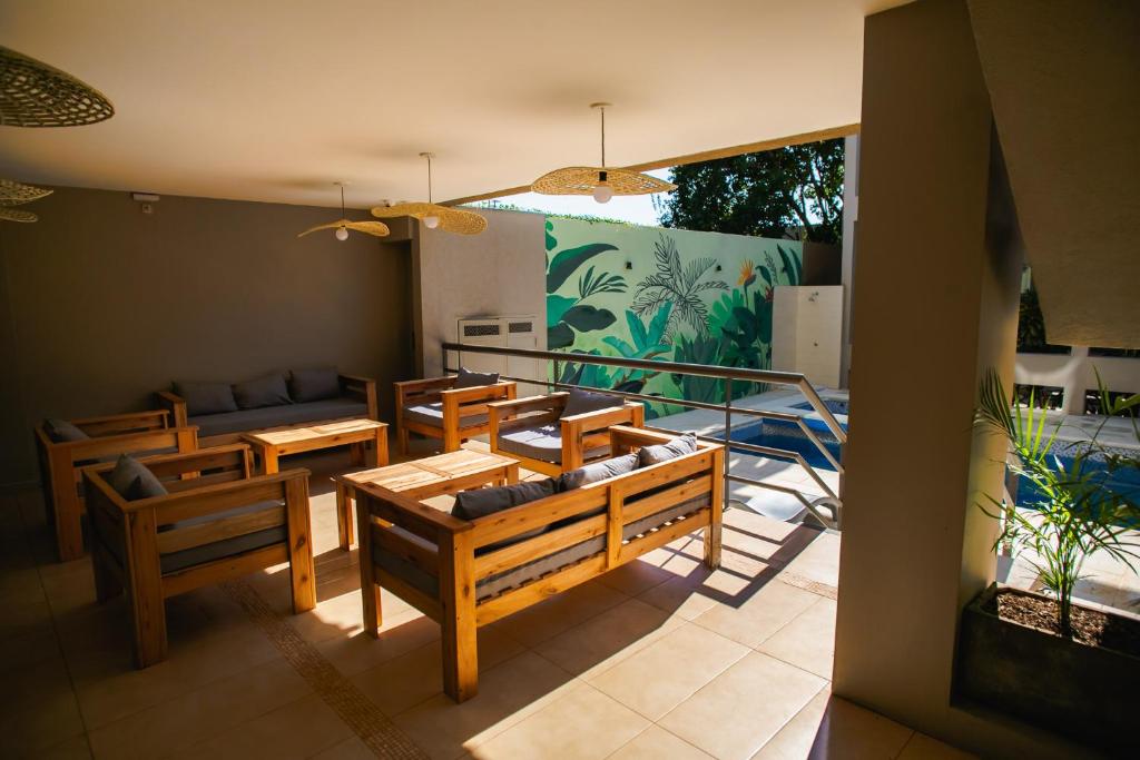Balkón nebo terasa v ubytování Uru Apart Iguazu