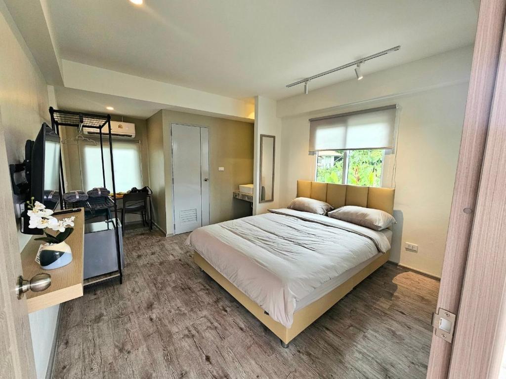 Kuchyň nebo kuchyňský kout v ubytování โรงแรมดีรูม D Room
