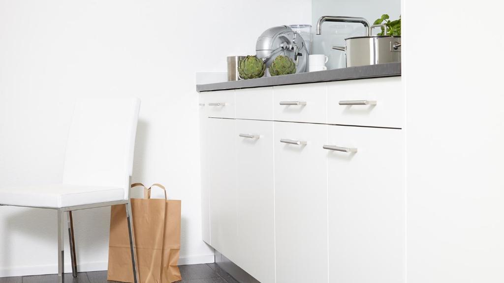 Kuchyň nebo kuchyňský kout v ubytování City Apartments