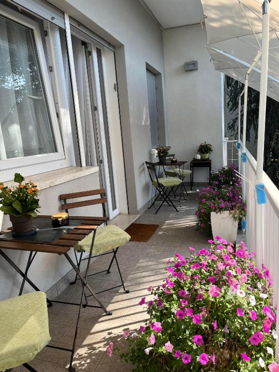 Balkón nebo terasa v ubytování Villa Due Giardini