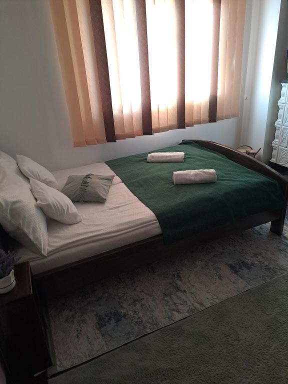 Postel nebo postele na pokoji v ubytování Apartament Borsec