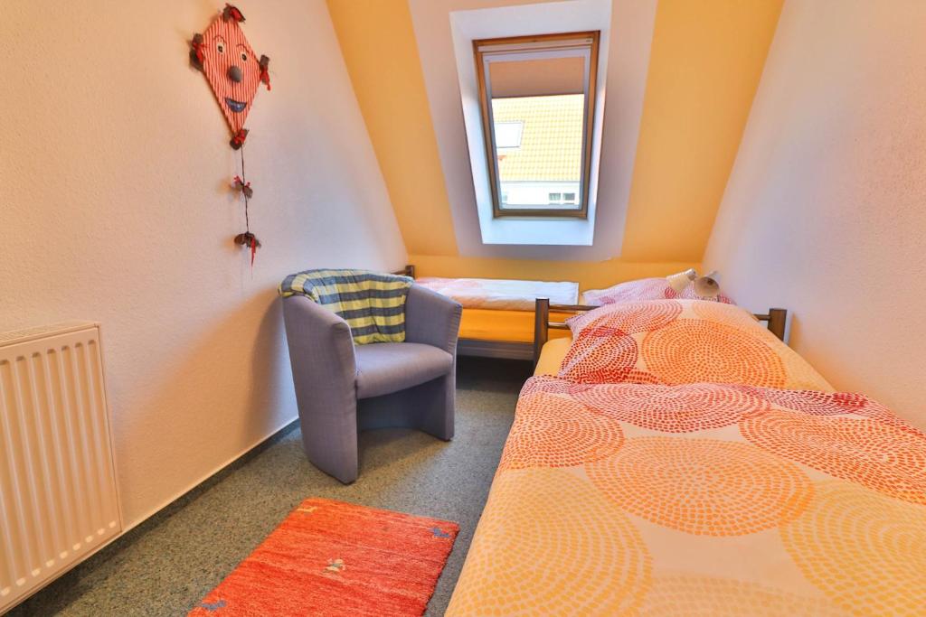 Postel nebo postele na pokoji v ubytování Seeland