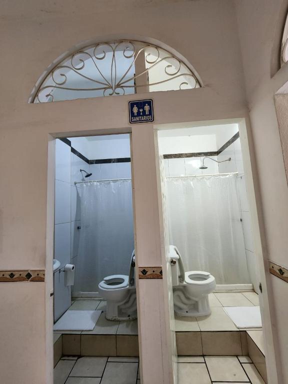 Koupelna v ubytování Alexandross