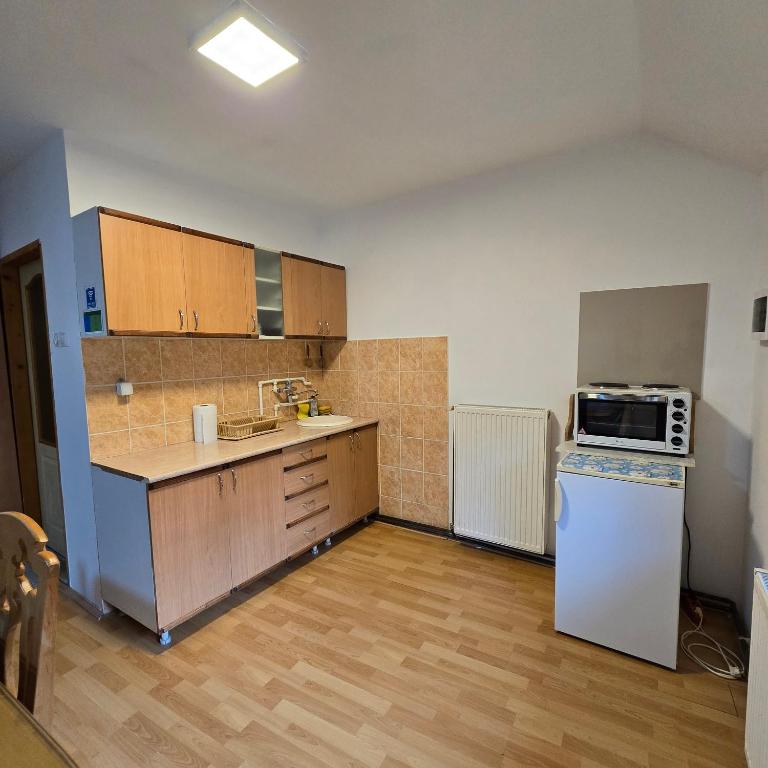 Kuchyň nebo kuchyňský kout v ubytování STD "Vila Bor" Stara planina