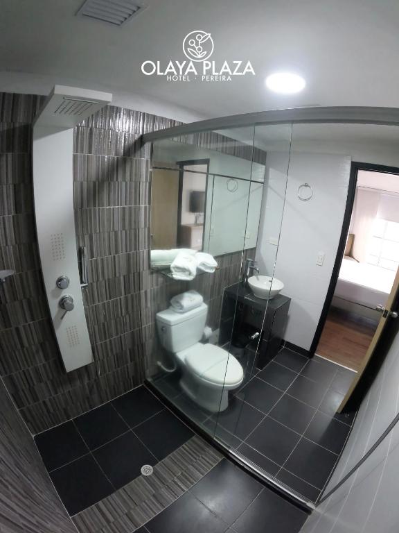 Koupelna v ubytování Hotel Olaya Plaza