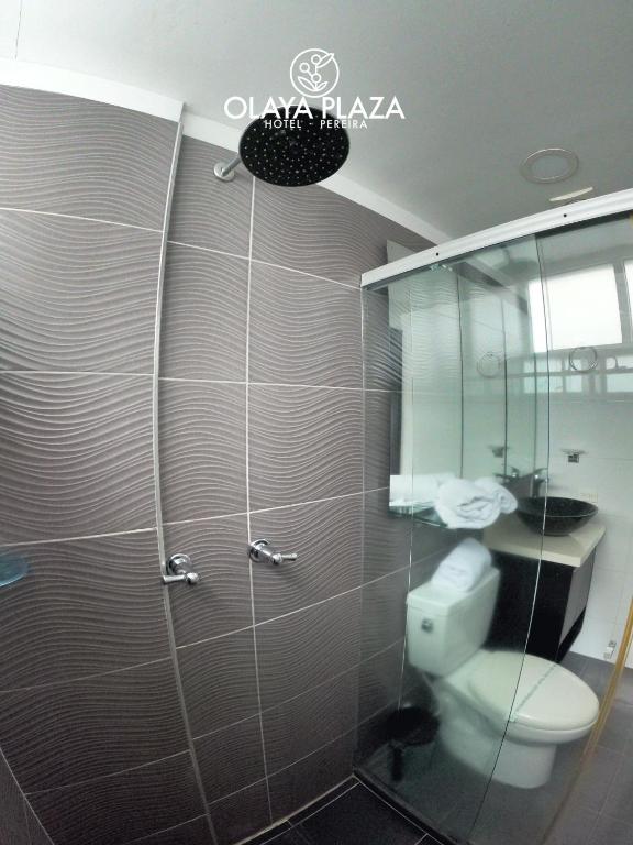 Koupelna v ubytování Hotel Olaya Plaza